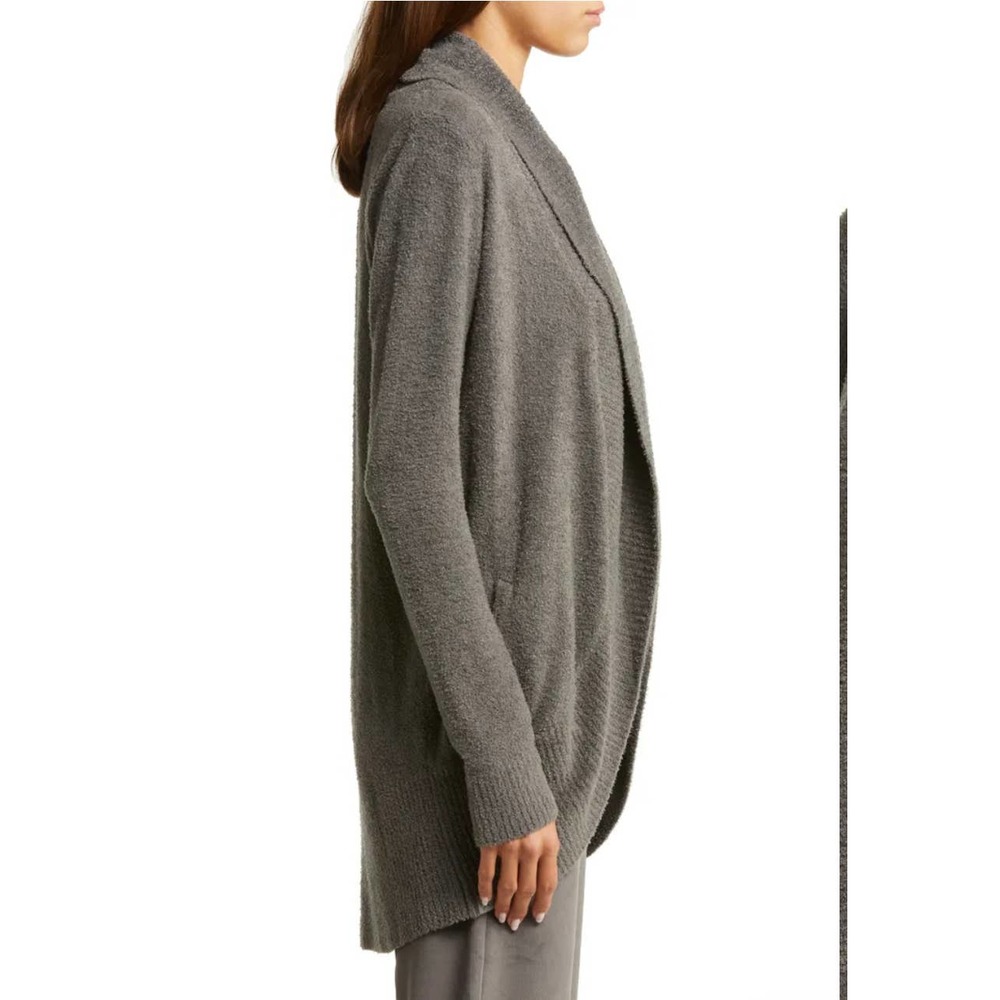 Barefoot dreams CozyChic Lite Circle Cardigan in Charcoal Black Women Size XS/S - Picture 2 of 14
